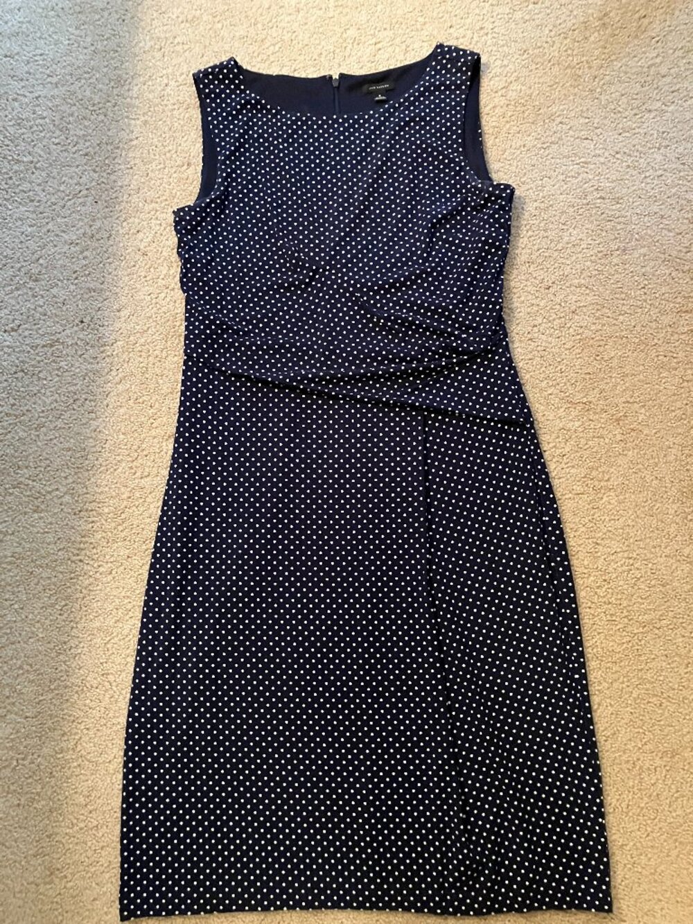 Ann Taylor, Size 6, Navy w/White Polka Dots